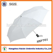 3 plegable automático mango de plástico personalizados paraguas de Hangzhou